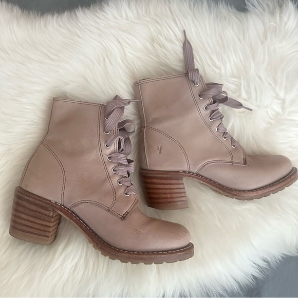 Frye Sabrina 6G Laceup Boot in Blush Size 7 - Picture 3 of 12
